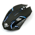 Мышь беспроводная Nakatomi MROG-20UR черный, 2400 dpi, радиоканал, USB, кнопки - 6