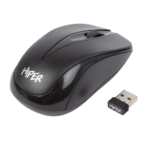 Мышь беспроводная HIPER HOMW-061 черный, 1000 dpi, радиоканал, USB, кнопки - 3