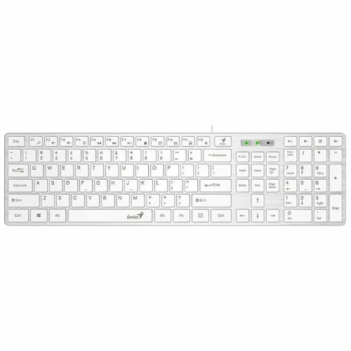 Клавиатура Genius Slimstar 126 проводная, USB Type-A, белый