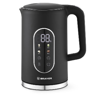 Чайник электрический BRAYER BR6107BK, черный, 1.7 л, 2200 Вт
