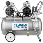 Компрессор поршневой Hyundai HYC 30250LMS безмасляный 300л/мин 50л 2000Вт серебристый/черный