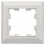 Рамка 1-местная IEK BRITE РУ-1-Бр DECOR белый/белый 3D-форма