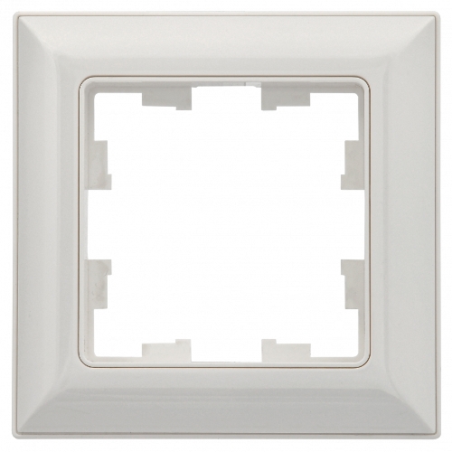 Рамка 1-местная IEK BRITE РУ-1-Бр DECOR белый/белый 3D-форма