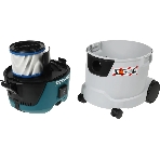 Строительный пылесос Makita VC2512L серый, 1000 Вт, уборка сухая/влажная, пылесборник мешок/контейнер, 25 л