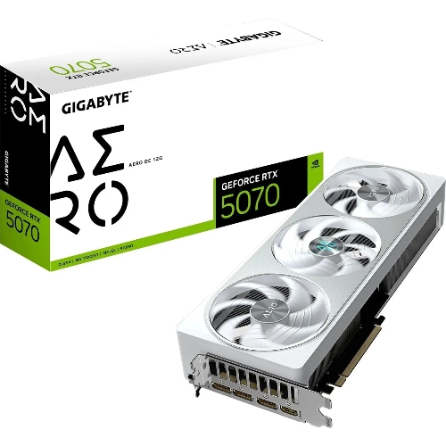 Видеокарта Gigabyte PCI-E GV-N5070AERO OC-12GD 1.0 NVIDIA GeForce RTX 5070 12Gb 192bit GDDR7 2805/28000 HDMIx1 DPx3 HDCP Ret