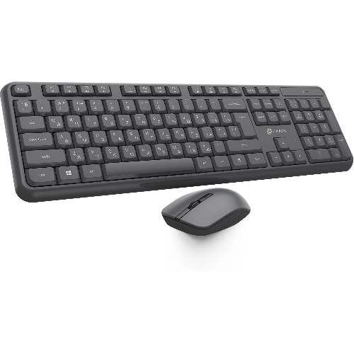 Комплект клавиатура+мышь Oklick S277W беспроводной, USB, 1600 DPI, серый