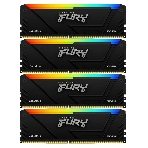 Оперативная память Kingston Fury Beast, DDR4, 32GB (4x8GB), 3600MHz, CL17, DIMM, с радиаторами, RGB, черный