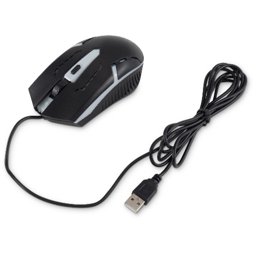 Мышь проводная Oklick 398G черный, 2400 dpi, USB, кнопки - 4