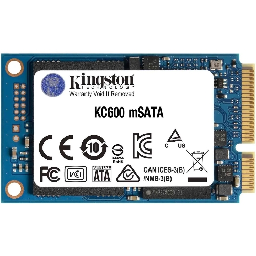 Накопитель SSD Kingston KC600, 256Gb, mSATA, R/W 550/500