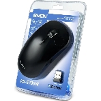 Мышь беспроводная SVEN RX-570SW черный, 1600 dpi, радиоканал, Bluetooth, USB, кнопки - 4