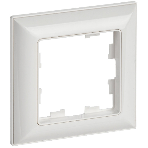 Рамка 1-местная IEK BRITE РУ-1-Бр DECOR белый/белый 3D-форма