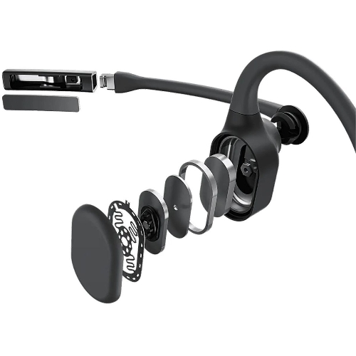 Беспроводные наушники SHOKZ OpenComm2 UC черный, костная проводимость, Bluetooth + USB-адаптер, до 16 ч