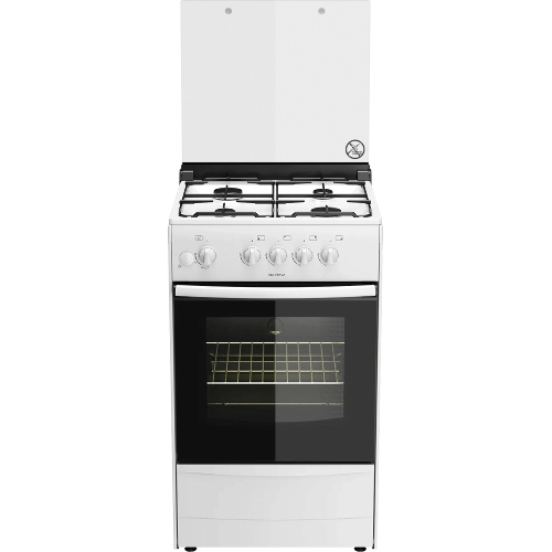 Плита газовая Darina 1B GM 441 005 W белый/черный, конфорок 4 шт, духовка 50 л, 50 см x 85 см x 51 см
