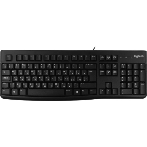 Клавиатура проводная Logitech K120 for business, USB черный (заводская гравировка)