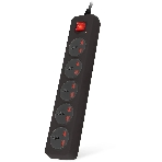 Сетевой фильтр Buro 500UNH-3-BG 3м (5 розеток) черный/серый (коробка)