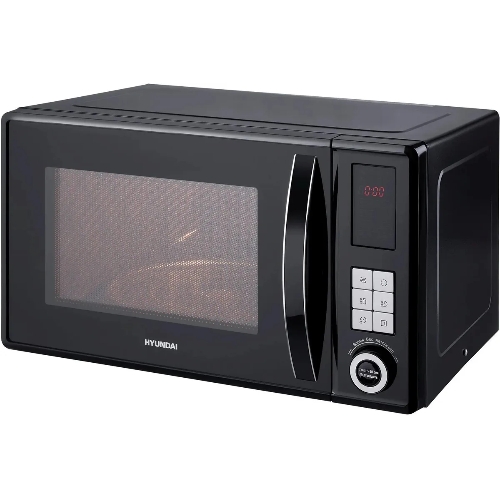 Микроволновая печь Hyundai HYM-D3010 черный, 23 л, 800 Вт, переключатели - кнопки, поворотный механизм