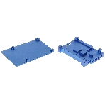 Корпус Qumo Aluminum case with double black fans, Raspberry Pi 4, blue(RS008)
