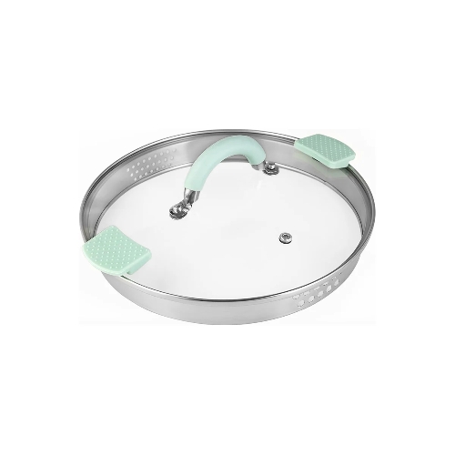 Кастрюля Lara LR02-543 MINT 22x12 см, 4,4 л, носик, индукционное дно, крышка с бортом, полипропилен, силикон, нержавеющая сталь