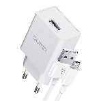 Сетевое зарядное устройство Qumo Energy light 10Вт, (модель 0103), порт: USB-A, + кабель PVC 1м. USB-A на MicroUSB, белый