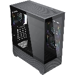 Компьютерный корпус Accord ACC-EL1B TG черный без БП ATX 2xUSB2.0 1xUSB3.1 audio