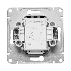 Механизм выключателя EKF UP1-SWB-24 двухклавишный, с подсветкой, черный Эпика