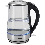 Чайник электрический Hyundai HYK-G8406 1.7 л, 2200 Вт, прозрачный/черный (корпус: нержавеющая сталь)