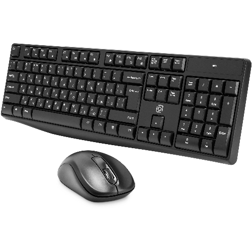 Комплект клавиатура+мышь Oklick S260W беспроводной, USB, 1600 DPI, чёрный