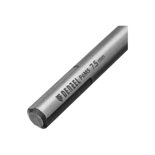 Сверло спиральное по металлу Denzel 7,5 x 109мм, Р6М5, Golden Tip, многогранная заточка