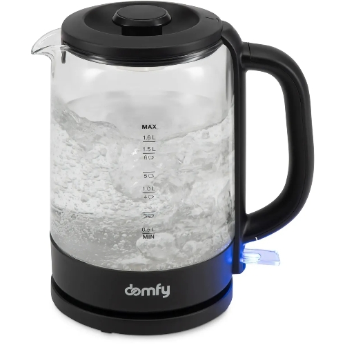 Чайник электрический Domfy DSB-EK304 1.7л. 2200Вт черный (корпус: стекло)