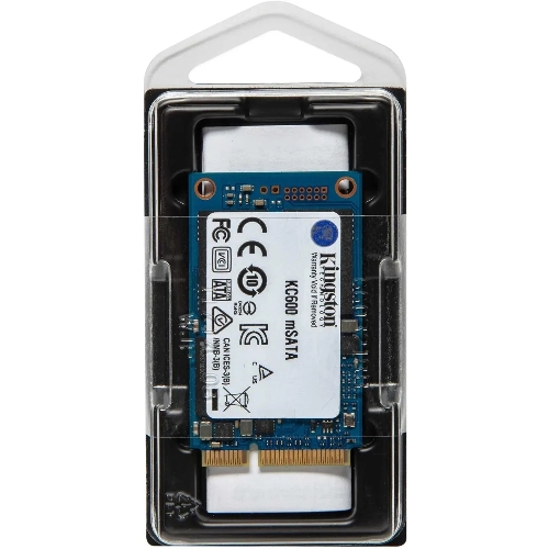 Накопитель SSD Kingston KC600, 256Gb, mSATA, R/W 550/500