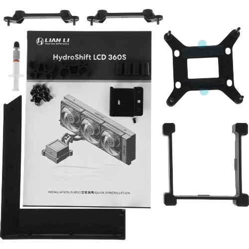 Система жидкостного охлаждения Lian-Li HydroShift LCD 360S Soc-AM5/AM4/1700 черный 4-pin 29.8dB Al+Cu LCD 330W Ret (G89.GHSLCD36SB.R0)