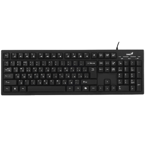 Комплект клавиатура+мышь Genius KM-100SE проводной, USB, 1200 DPI, чёрный