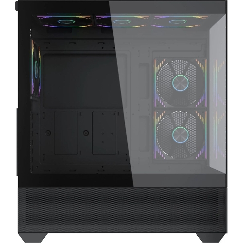 Компьютерный корпус Accord ACC-EL1B TG черный без БП ATX 2xUSB2.0 1xUSB3.1 audio