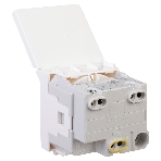 Розетка с крышкой модульная DKC 4400012 2P+E, с з/ш, 