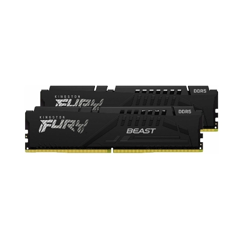 Оперативная память Kingston Fury Beast, DDR5, 16GB (2x8GB), 6000MHz, CL36, DIMM, с радиаторами, RGB, черный
