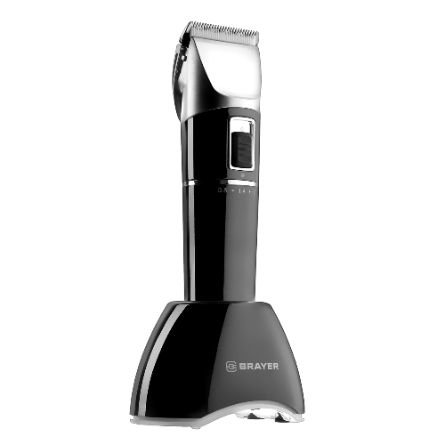Машинка для стрижки BRAYER BR3402, LED-дисплей, 4 насад, турбо, титан. покр, регу. высоты лезвий