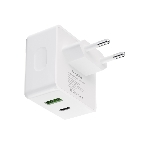 Сетевое зарядное устройство Maxvi CHL-603PD Type-C\USB 30W 6A (3A+3A) PD QC3.0, белый