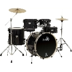 Барабанная установка TAMBURO T5P20DARK из 5 барабанов: 22" бочка, 10" и 12" подвесные томы, 16" напольный том, 14х5.5 малый барабан, фурнитура черного цвета, цвет: черный