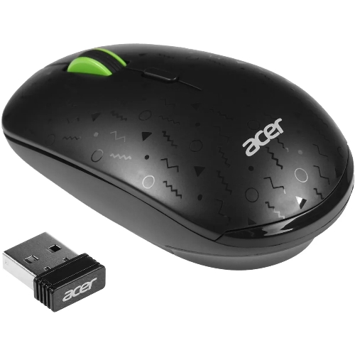 Мышь беспроводная Acer OMR307 черный, 1600 dpi, радиоканал, USB, кнопки - 4
