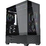 Компьютерный корпус Accord ACC-EL1B TG черный без БП ATX 2xUSB2.0 1xUSB3.1 audio