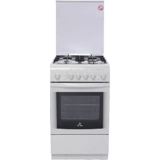 Плита газовая De Luxe 506040.01ГЭ КР белый, конфорок 4 шт, духовка 60 л, 50 см x 85 см x 60 см