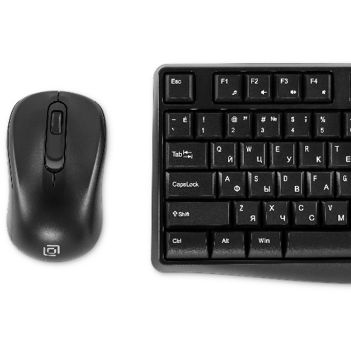 Комплект клавиатура+мышь Oklick S260W беспроводной, USB, 1600 DPI, чёрный