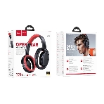 Беспроводные/проводные наушники Hoco W67 черный, полноразмерные, Bluetooth + проводной, складная конструкция, до 15 ч.