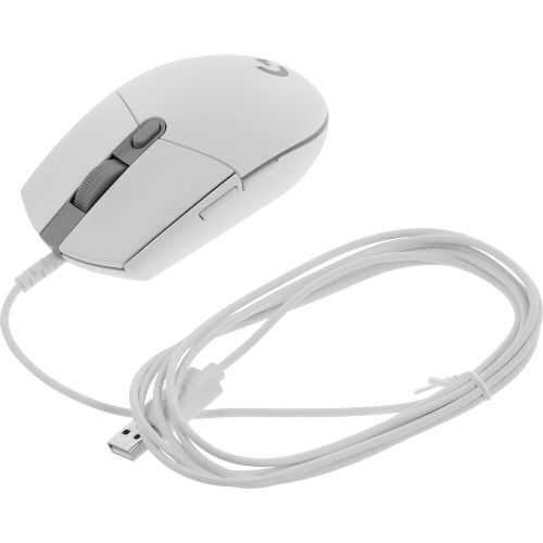 Мышь проводная Logitech G102 LIGHTSYNC белый, 8000 dpi, USB, кнопки - 6