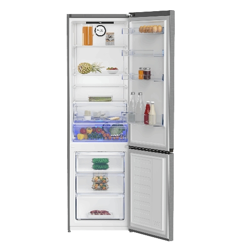 Холодильник с морозильником Beko B3RCNK405HDX серебристый
