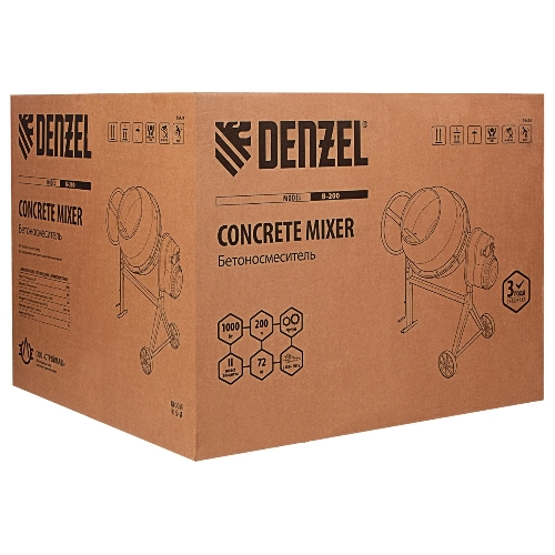 Бетономешалка Denzel B-200 1000Вт 200л
