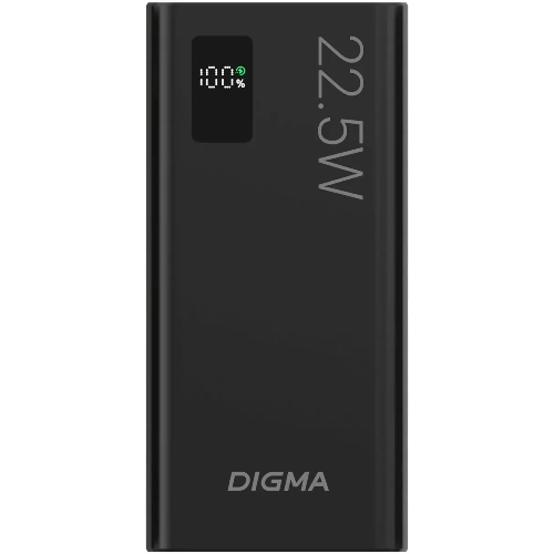 Портативный аккумулятор Digma DGPF30A 30000mAh QC3.0/PD3.0 22.5W 3A 4xUSB-A/USB-C черный