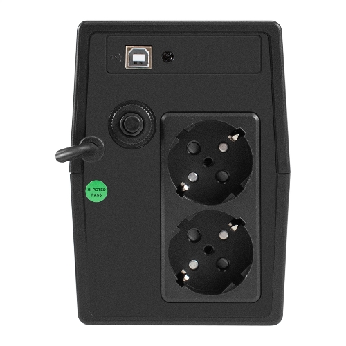 Источник бесперебойного питания ExeGate Power NB-500.LED.AVR.2SH.USB (500VA/300W, LED, AVR, 2*Schuko, USB, батарея 12V 4.5Ah, Black)