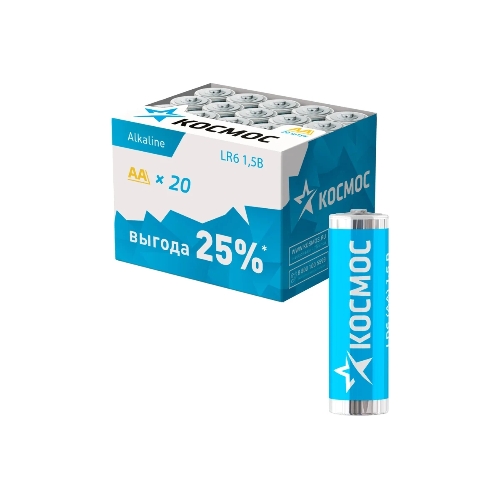 Элемент питания Космос LR6 (AA) 1.5V Alkaline 20BOX