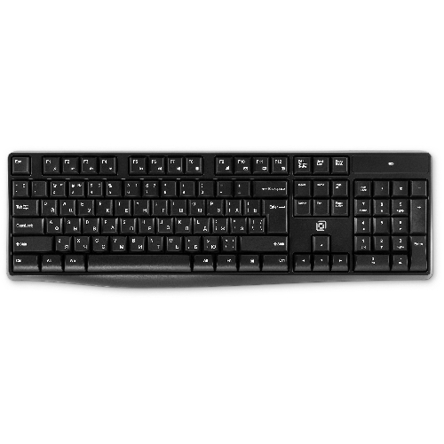 Комплект клавиатура+мышь Oklick S260W беспроводной, USB, 1600 DPI, чёрный